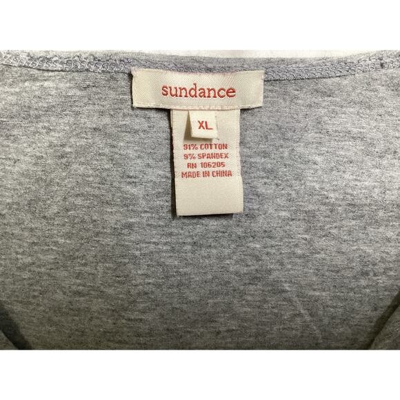 Sundance Maternity/Postpartum faux wrap ruched sided shirt gray size XL - Picture 7 of 8